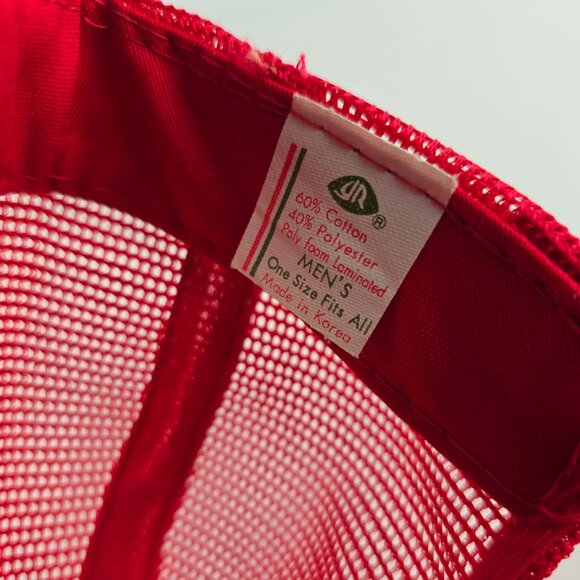 Smoketown Airport Men One Size Red Trucker Hat Mesh Snapback Pilot Plane Vintage - Picture 8 of 8